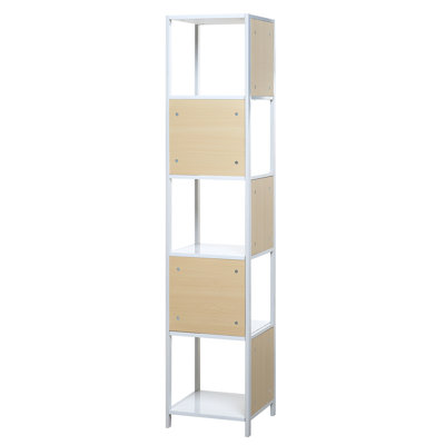 Jeannie 165cm H x 35cm W Steel Geometric Bookcase