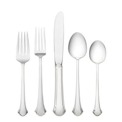 Towle Silversmiths Chippendale 5 Piece Sterling Silver Flatware Set, Service for 1