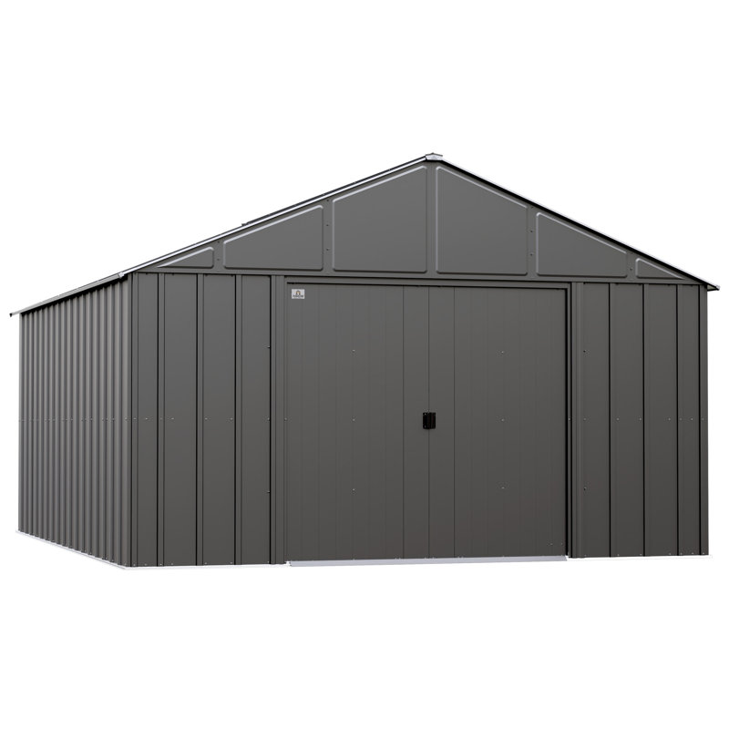 Classic Metal Shed, 12 X 14, Charcoal, Charcoal