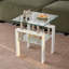 Table de bout carrée en verre transparent à deux niveaux Sumdeal 20,5 pouces avec cadre blanc-132534575