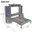 Grand lit escamotable avec tablettes de rangement et tiroirs-129423558
