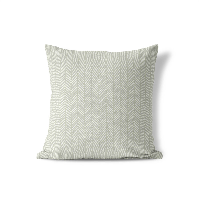 Coussin à chevrons, H 18 po x l 18 po, Vert clair