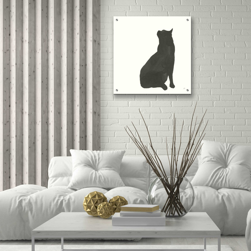 Red Barrel Studio «Black Cat II» par Chris Paschke, art mural en verre acrylique ACR-25074