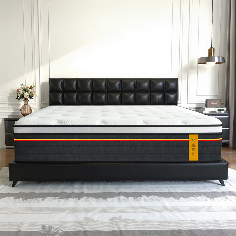 Full Mattress 12 Inch Hybrid Mattress In-A-Box With Pocketed Coils & Cooling Gel Foam,Easy Setup,Pressure Relief & Motion Isolation, Certipur-US Certified