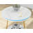 18.7” Round Faux Marble End Table