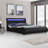 Atropos LED Faux Leather Bed Frame with Mattress Options-1015266042-1015266022-1016700054