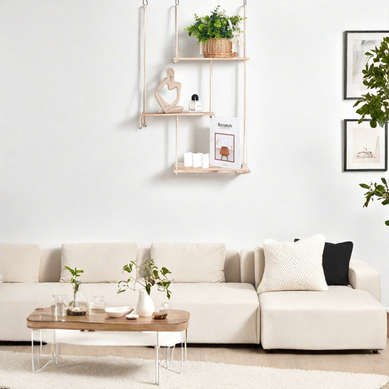Tablettes suspendues Boho
