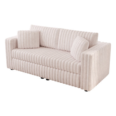 75,6 po. Modulaire doux 2 pour la chambre à coucher et le salon. Rose. Mobilier moderne. Matériaux. Confortable. Combinaison. Multifonctionnel. Coussins amovibles lavables dans la vie quotidienne. Coussins. Design élégant.