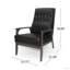 Chaise d'appoint rembourrée de style Mid-Century, similicuir (fauteuil d'appoint)-1708268981