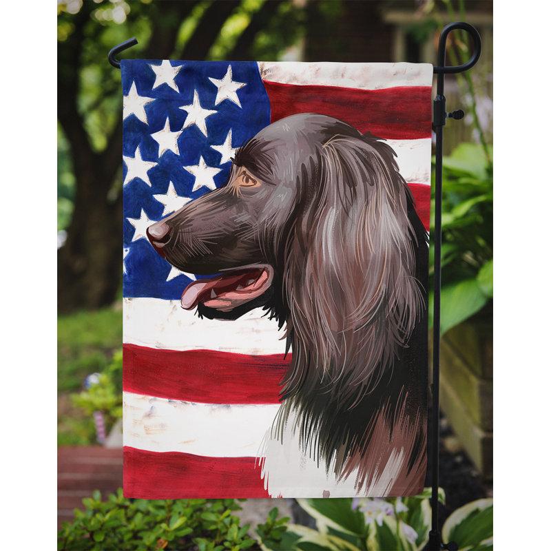 Polyester à 2 côtés 15 x 11 po drapeau de jardin, Petit épagneul de Münster