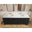 84 po Nashville X P 22 po Meuble-lavabo double D noir avec quartz Cove Edge-110811526