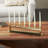 Stainless Steel Metal 7 Candle Candelabra with Rectangular Frame