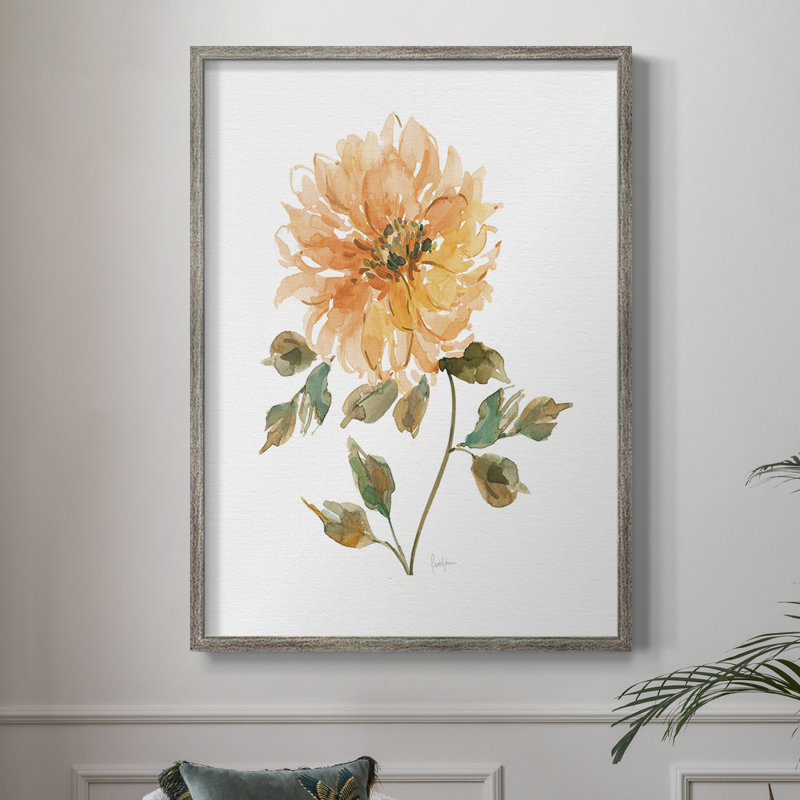 «Bright Botanical I», reproduction encadrée - bois massif 48376, H 21 po x l 17 po