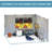 Outdoor Iron & Solid Wood Tool Storage Shed With Two Doors And Windows For Garden, Patio, Backyard-113358977