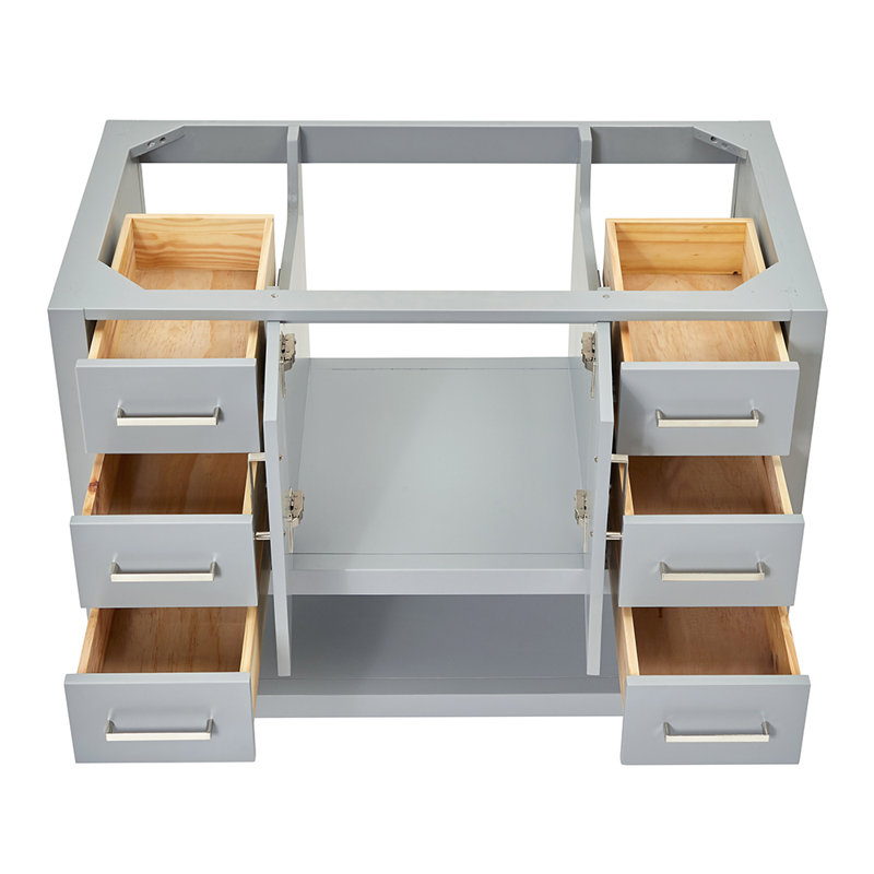 42'' W Single Bathroom Vanity Base, Gray