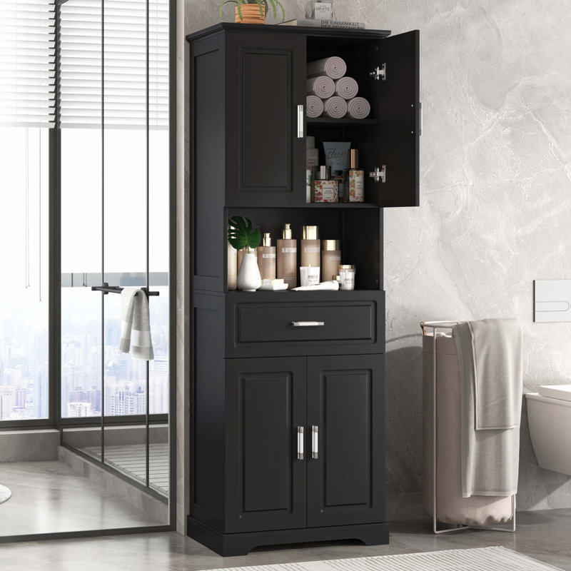 Armoire de salle de bain haute avec quatre portes