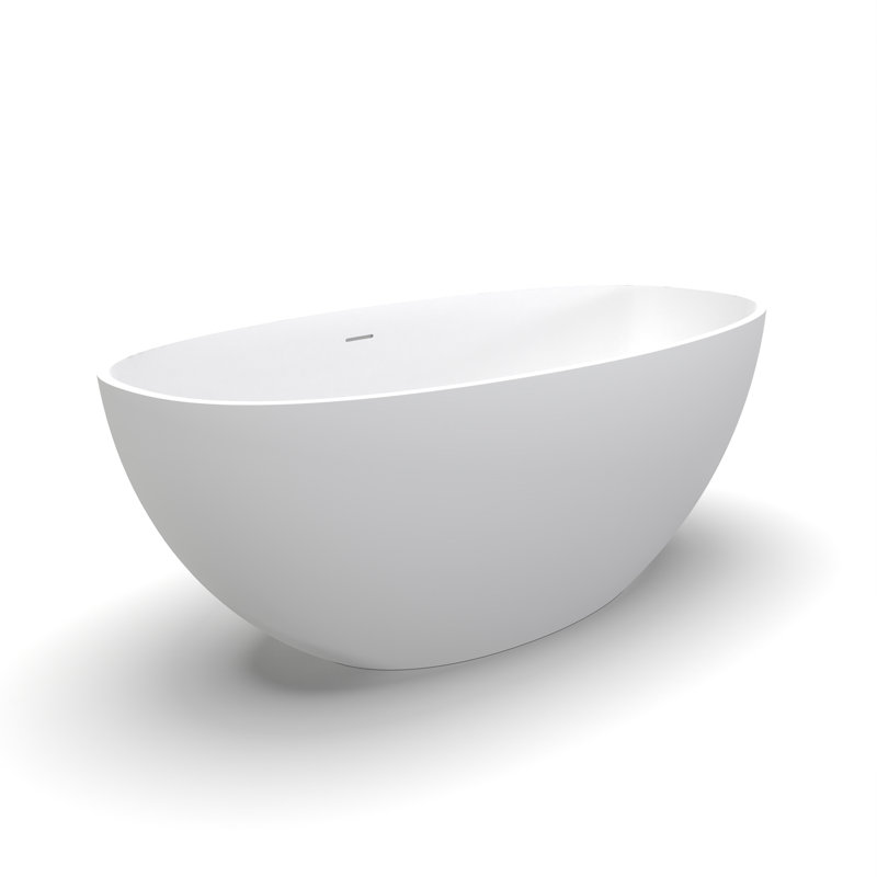 Baignoire de trempage autoportante de 61 po x 29,9 po Zoe