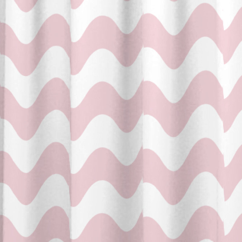 Wavy Chevron Blackout Curtain Single Panel, 42" W x 84" L, Magnolia