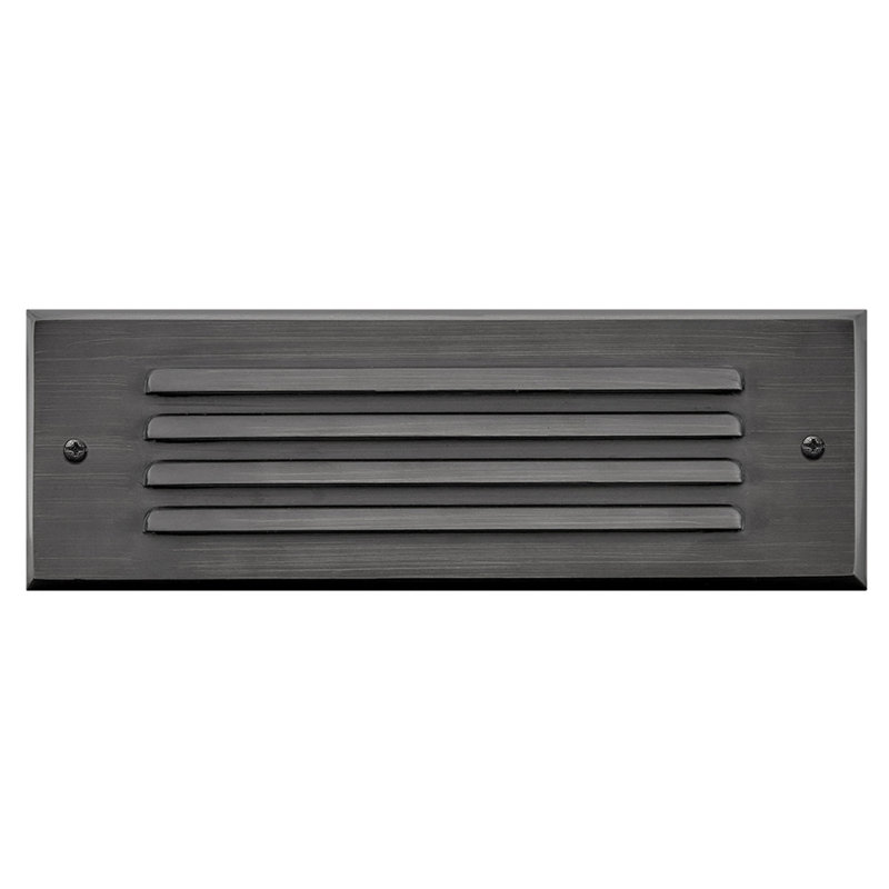 Louvered LED Step Light, Satin Black