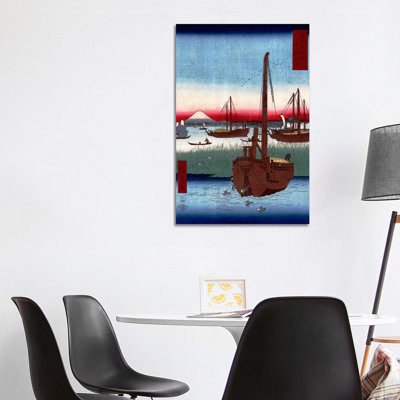 Toto Tsukuda oki (The Sea at Tsukuda in Edo) 1 Piece Wrapped Canvas Painting