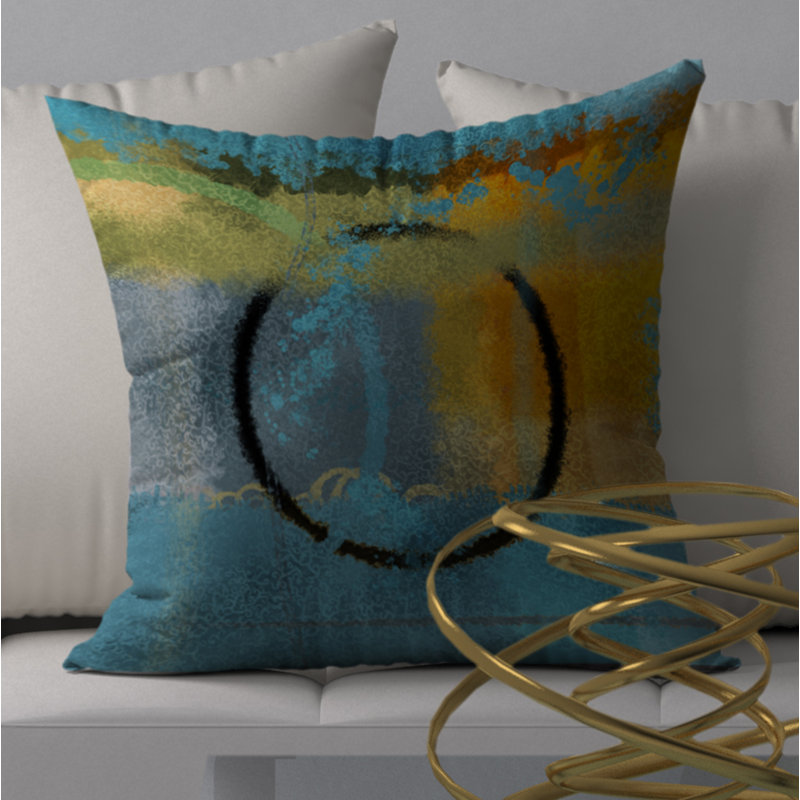 Housse de coussin décorative carrée et insert, 24 po x 24 po