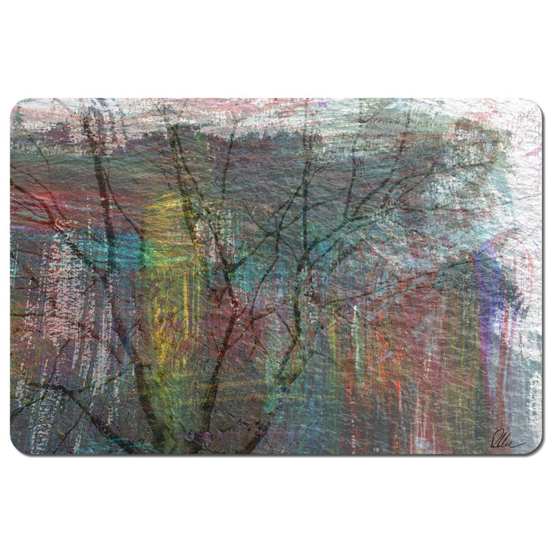 Lonara Polyester-Coated Hardboard No Pattern Rectangle Placemat