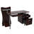 Latitude Run® Stylish Computer Desk with Storage, Chocolate