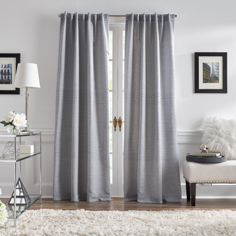 Blocked Geo Mat Room Darkening Curtain, 50"W x 84"L