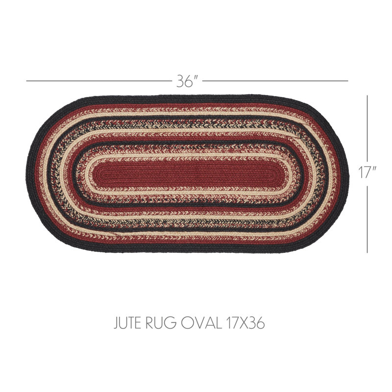 Batish Striped Indoor Rug, Oval 1'5" x 3'