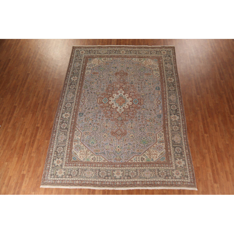Tapis traditionnel rétro en laine 9 x 12