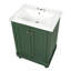 Meuble-lavabo moderne de 24 po de conception simple et élégante avec rangement à fermeture en douceur, tablette réglable, meuble-lavabo avec lavabo en céramique-45255493