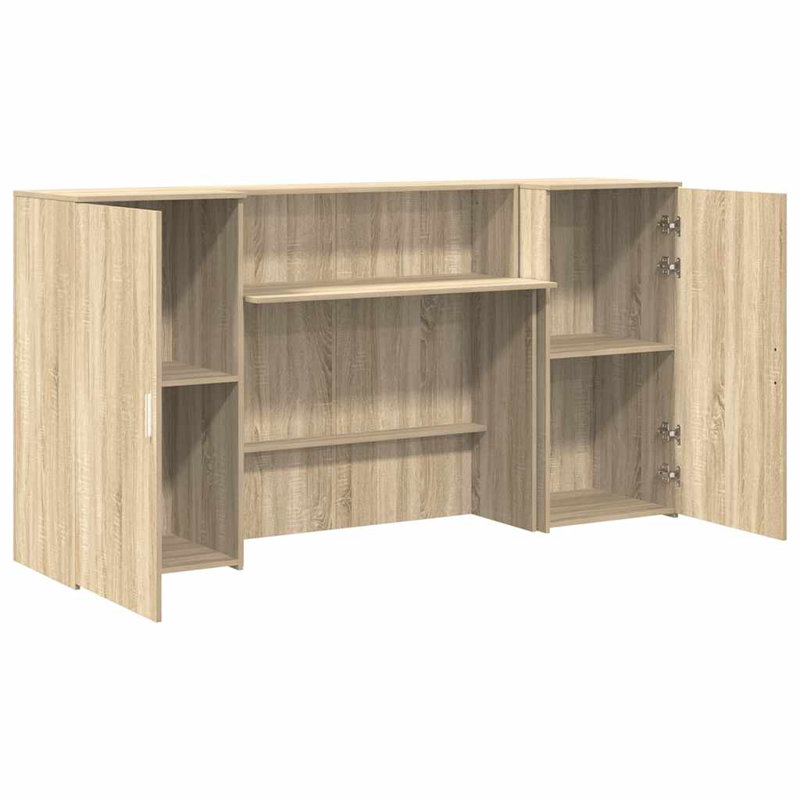 Baki Standing Desk, 103.5cm H x 200cm W x 50cm D, Sonoma Oak