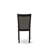 5-Piece Modern Dining Table Set Contains a Modern Dining Room Table and 4 Dark Gotham Grey Linen Fabric Dining Room Chairs - Wire Brushed Black Finish-167215811-167187653-230674403