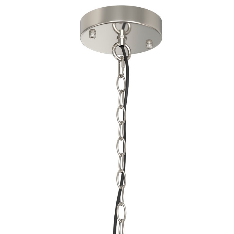 Lustre tambour 5 lumières 19 pouces, Nickel