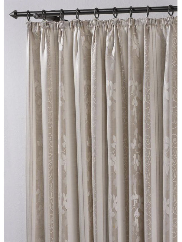 Kettenbach Sheer Curtain Pair, 135cm Width x 160cm Drop, Beige