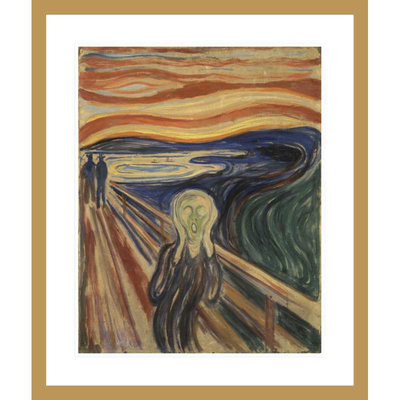 «The Scream» par Edvard Munch - impression giclée sur cadre, H 27,96 po x l 23,5 po