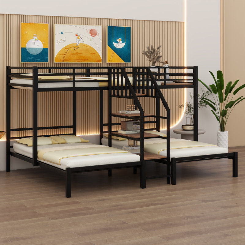 Lit superposé pour enfant Johst, Noir