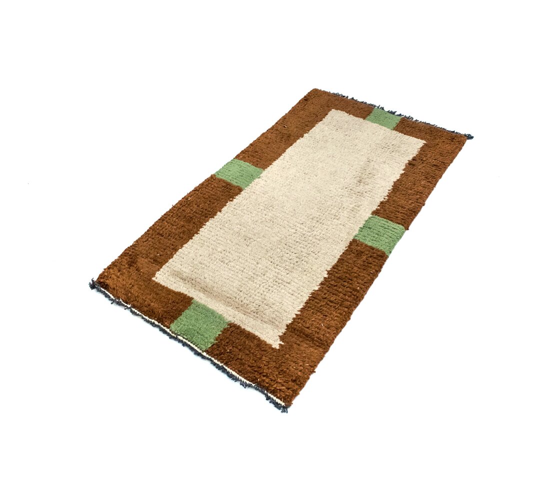 Handgefertigter Outdoor-Teppich Demi in Beige