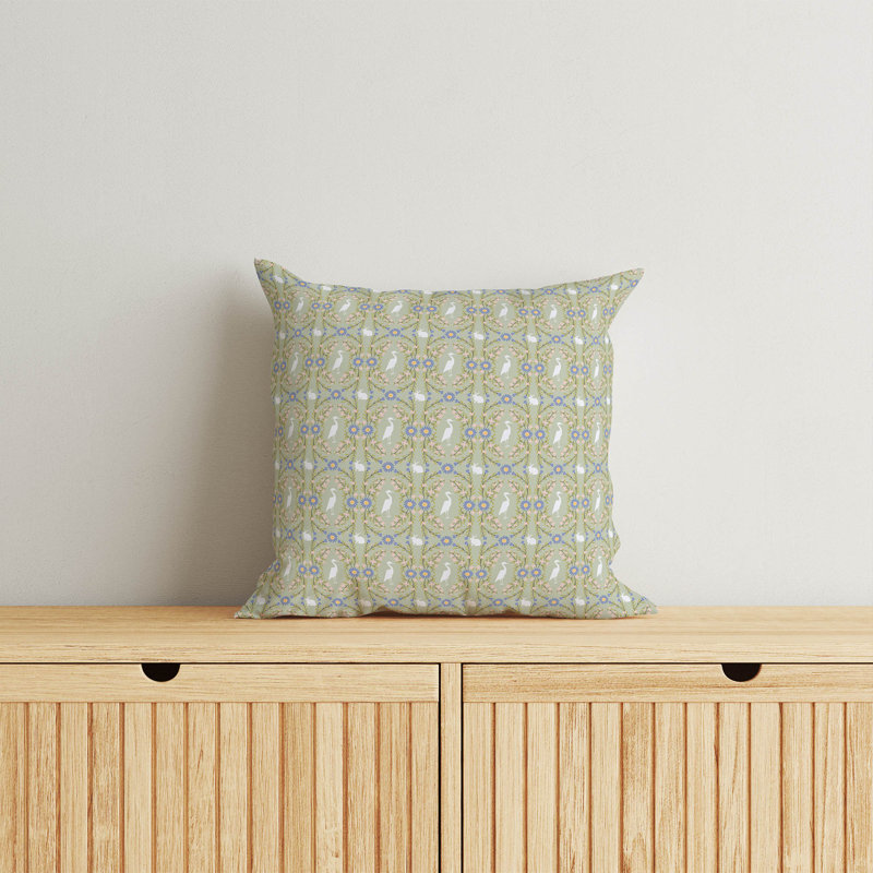 Storks & Bunnies Sage Pillow, 26" H x 26" W