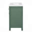 Ensemble de meuble-lavabo avec lavabo en céramique, meuble de salle de bain simple autoportant moderne avec 4 tiroirs et 2 armoires, meuble de rangement pour la salle de bain, ensemble de meuble-lavabo avec cadre en bois massif-115688446