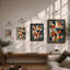 Geometric Tile Study Mid-Century - Framed Print-887210286-887210285