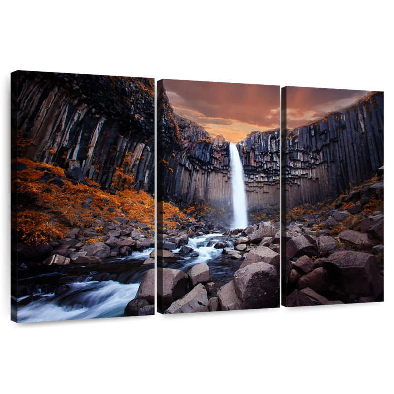 Alvord Svartifoss Waterfall, 48" H x 74" W
