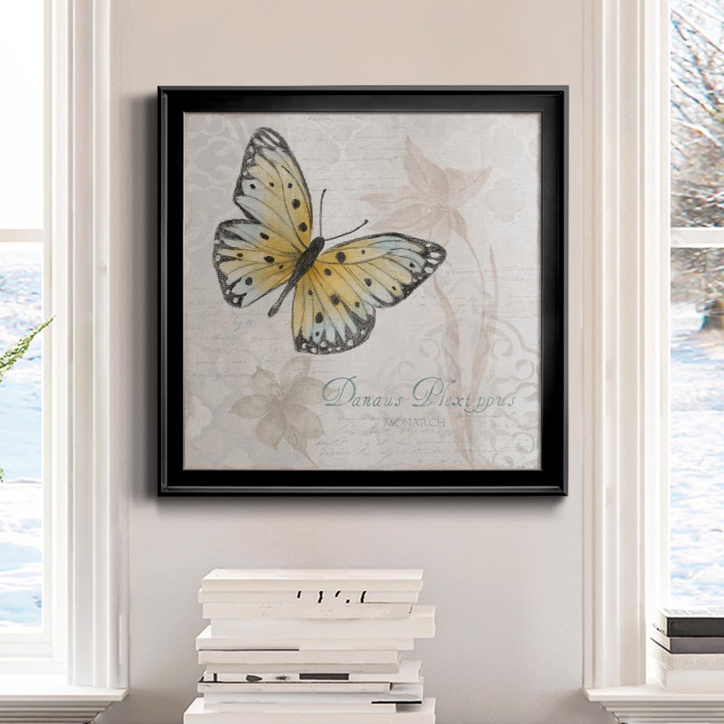 Carte postale papillon I - reproduction d'art sur toile, Noir, H 17,5 po x l 17,5 po x P 1,5 po