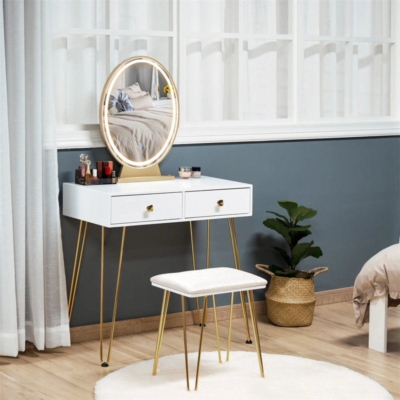 Baldvina Dressing Table with Mirror