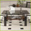 Table basse de salon en verre trempé gris - facile à nettoyer, rangement en panneau de fibres à densité moyenne, pieds en fer durable, capacité de 220 lb-1079612223-1079612222