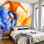 Papier peint adhésif auto-adhésif moderne pour la chambre à coucher L 69 po x l 96 po Peel and Stick
