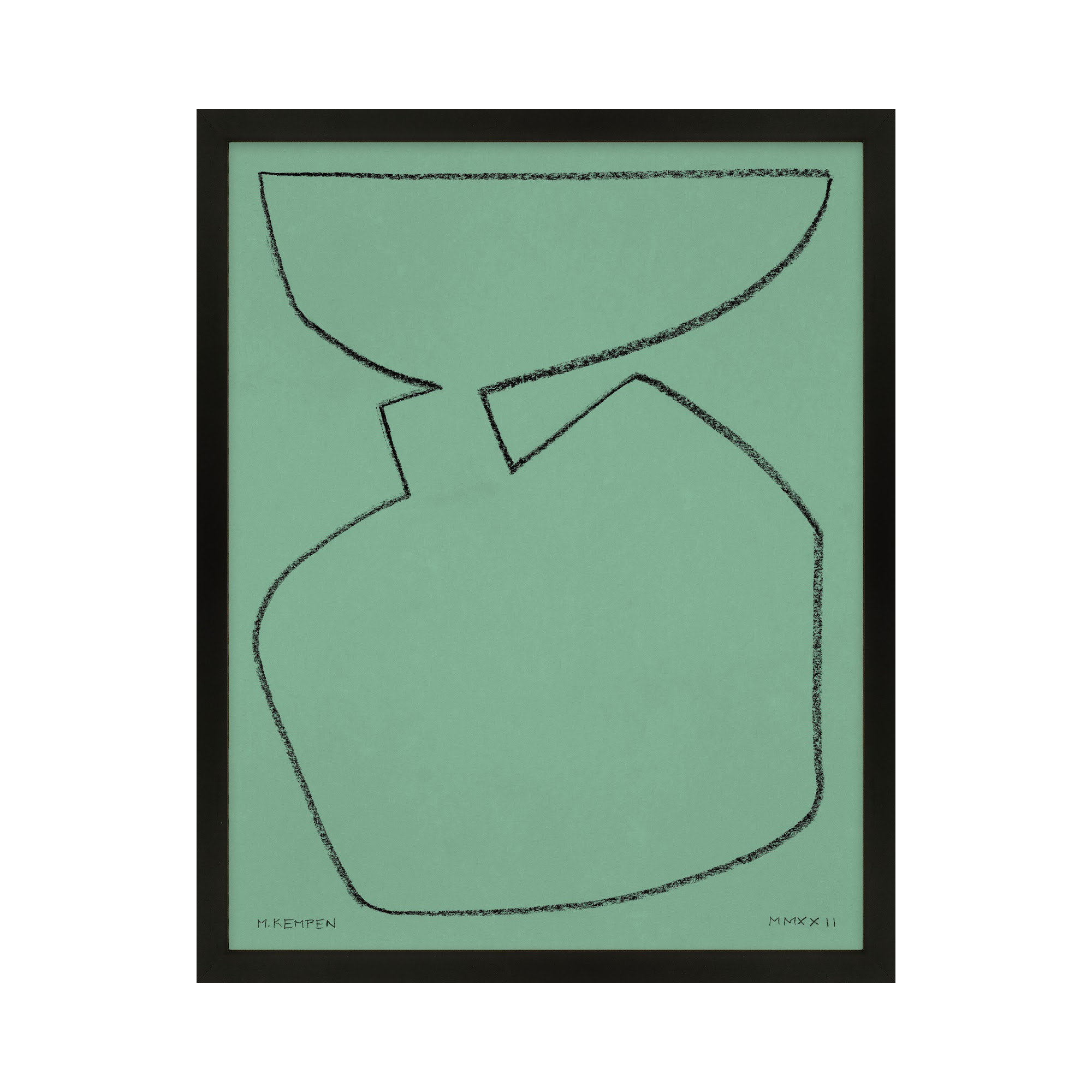 Sage 2 by Michael Kempen, 30" W x 38" H, Black Framed