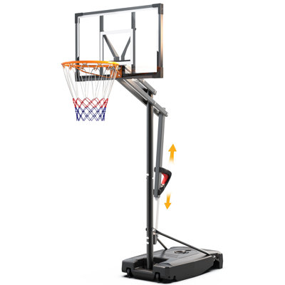 Adjustable Heights  33" W Portable Basketball Hoop