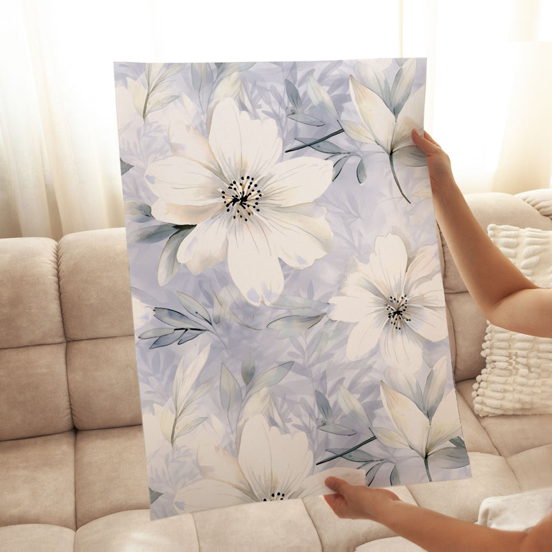 «Floral Floral Myst», impression d'art moderne sans cadre, H 10 po x l 8 po