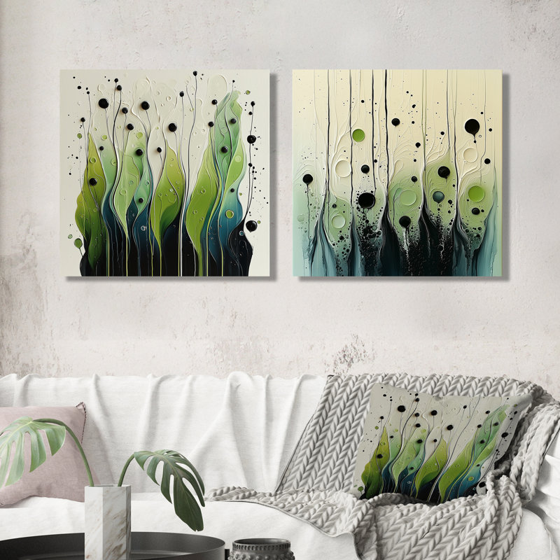 «Dreams I» - art mural moderne pour salon 2 pièces, H 36 po x l 73 po, Impression sans cadre, Ne s’applique pas